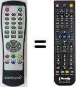 Télécommande équivalente Sunstech DTB-P460