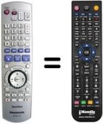 Télécommande équivalente Panasonic EUR7659Y40