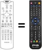 Replacement remote control Toshiba SD-3107E