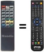 Télécommande équivalente Amstrad SRX510