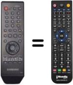 Télécommande équivalente Samsung DVD-1080P9