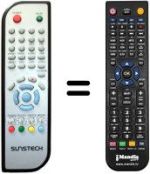 Télécommande équivalente Sunstech DTB-P500HD-BLACK