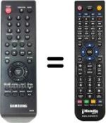 Télécommande équivalente Samsung DVD-P375
