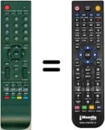 Télécommande équivalente HVS57634