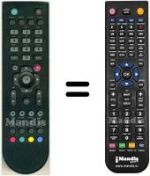 Télécommande équivalente HVS53309