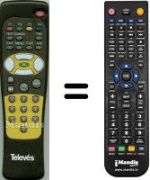 Telecomando equivalente Televes WHV3911W