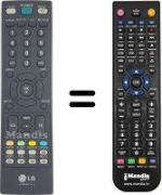 Telecomando equivalente LG HVS568786