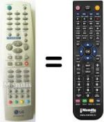 Télécommande équivalente LG SEC14629