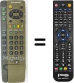 Télécommande équivalente Panasonic WHV5976