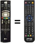 Télécommande équivalente LG WHV12457