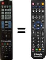Télécommande équivalente LG WHV12440