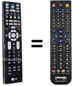 Télécommande équivalente LG WHV12456