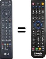 Télécommande équivalente LG WHV15946
