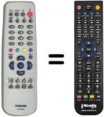 Télécommande équivalente Toshiba SEC15909