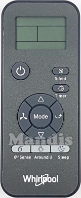 T&eacute;l&eacute;commande d'origine WHIRLPOOL DG11J2-32 (488000570803)