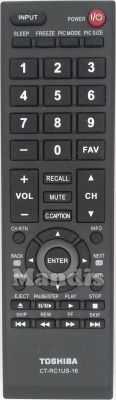 Telecomando originale TOSHIBA CT-RC1US-16 Telecomando originale TOSHIBA CT-RC1US-16