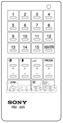 Télécommande d'origine SONY RM 605 (A1009022A) Télécommande d'origine SONY RM 605 (A1009022A)