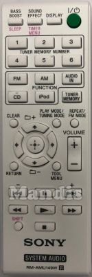 Télécommande d'origine SONY RM-AMU149W