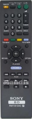 Télécommande d'origine SONY RMT-B104C Télécommande d'origine SONY RMT-B104C