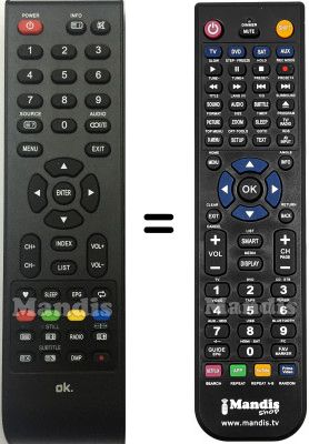 Gleichwertige Fernbedienung REMCON1862