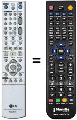 Replacement remote control LG 6711R1P108D