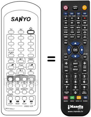 Telecomando equivalente 060-01223 / 307