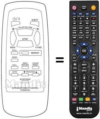 Gleichwertige Fernbedienung Sinudyne SV 11000