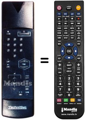 Gleichwertige Fernbedienung 100 TS 004