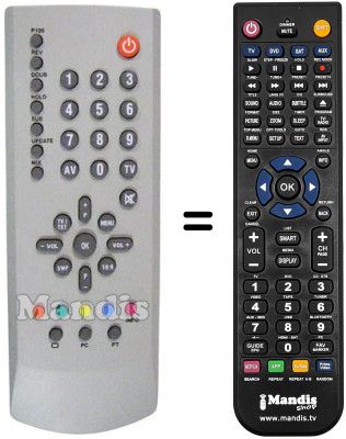 Gleichwertige Fernbedienung Daewoo DLP 15B1 MW Gleichwertige Fernbedienung Daewoo DLP 15B1 MW