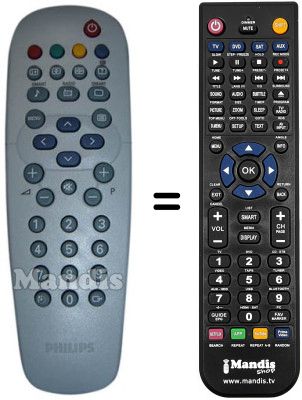 Télécommande équivalente PYE 14 PT 1574 / C Télécommande équivalente PYE 14 PT 1574 / C