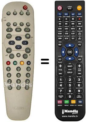 Télécommande équivalente PYE 14 PT 2666 Télécommande équivalente PYE 14 PT 2666