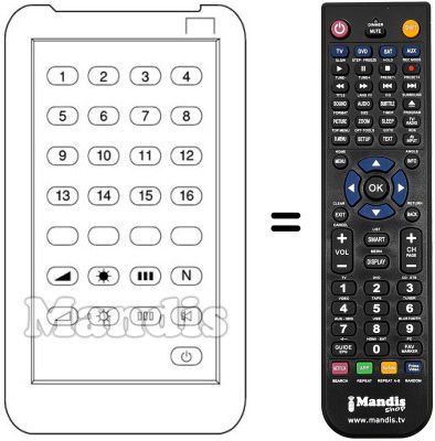Replacement remote control 190 9594-15 / 25 / 27