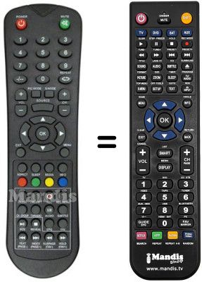 Télécommande équivalente ASANO 19 DF 2001