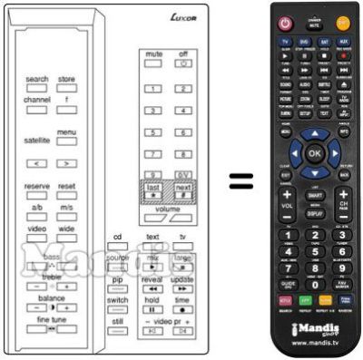Replacement remote control 210 1031-11