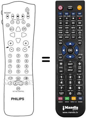 Télécommande équivalente PYE 28 PX 8806 Télécommande équivalente PYE 28 PX 8806