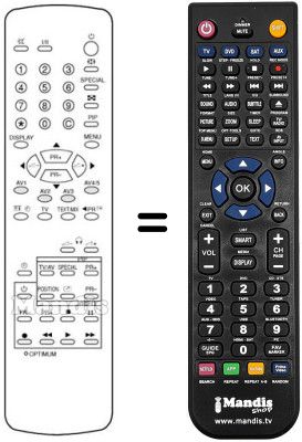Télécommande équivalente RM 07201 Télécommande équivalente RM 07201