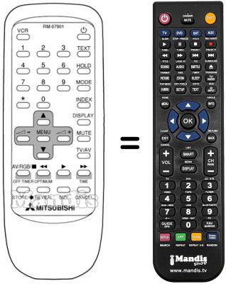 Télécommande équivalente 290P-079010 Télécommande équivalente 290P-079010