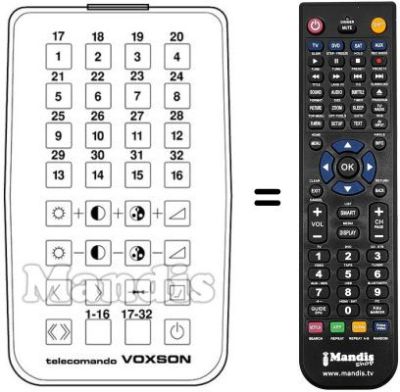 Télécommande équivalente 32 CHANNELS IR