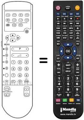 Replacement remote control PYE 32 PW 6332 Replacement remote control PYE 32 PW 6332