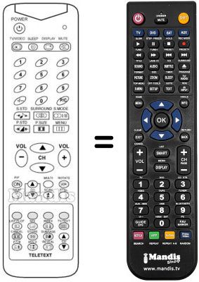 Telecomando equivalente 3F14-00048-140