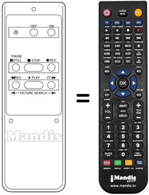 Télécommande équivalente Thorn 3 V 49 Télécommande équivalente Thorn 3 V 49