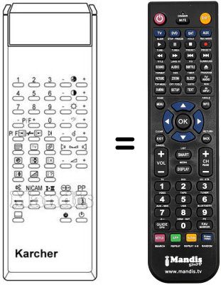 Gleichwertige Fernbedienung 4328 Gleichwertige Fernbedienung 4328