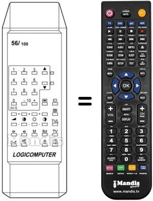 Replacement remote control LOGICOMPUTER 56 / 100