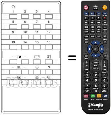 Télécommande équivalente 6050011