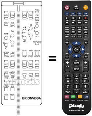 Gleichwertige Fernbedienung 660.01.0222
