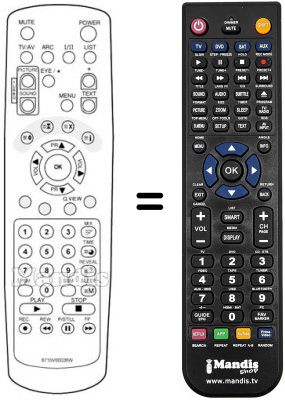 Télécommande équivalente 6710V00026W