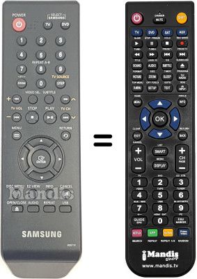 Télécommande équivalente 00071 F