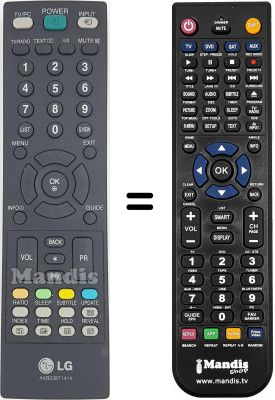 Gleichwertige Fernbedienung LG M 197 WD Gleichwertige Fernbedienung LG M 197 WD