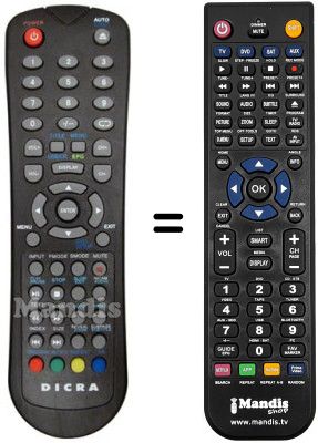 Telecomando equivalente DICRA TVLCD 022