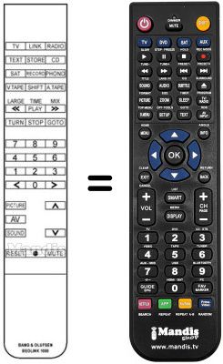 Télécommande équivalente Bang Olufsen LX 6000